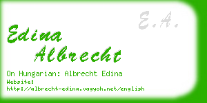 edina albrecht business card